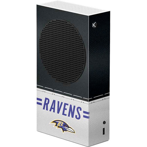NFL Baltimore Ravens White Striped Xbox Series S Console Skin
